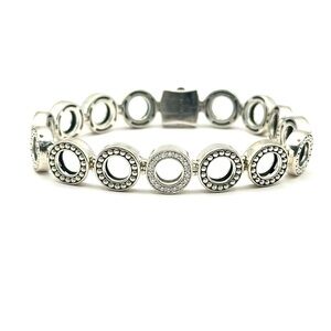 Lagos Enso Caviar Diamond Circle Link Bracelet